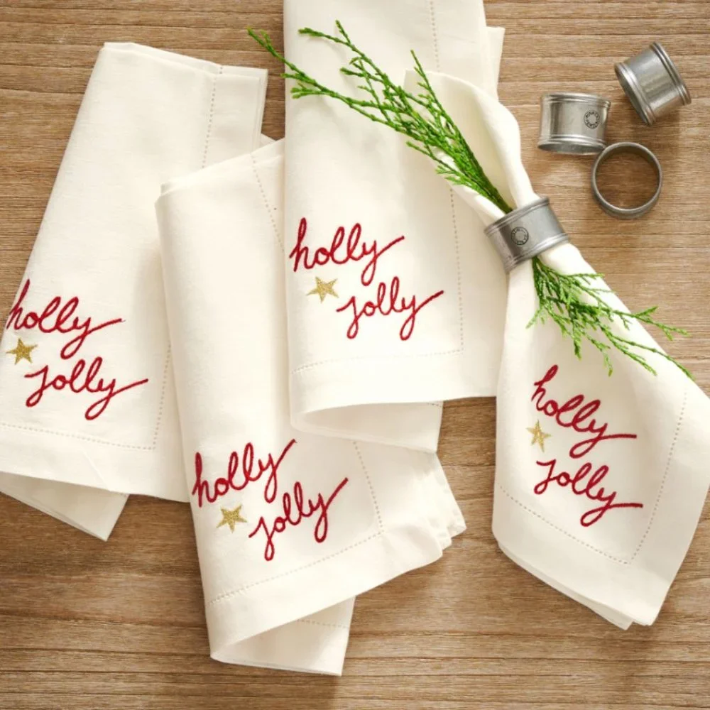 Pottery Barn Holly Jolly Napkins